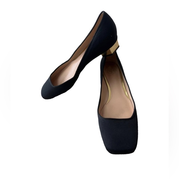 TORY BURCH | Square Toe Block Heels with Dust Bag | Size 7.5 - Picture 1 of 15